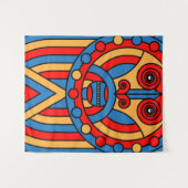 Afrikaanse stammenstrijder wandkleed (Voorkant (horizontaal))