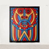 Afrikaanse stammenstrijder wandkleed (Voorkant)