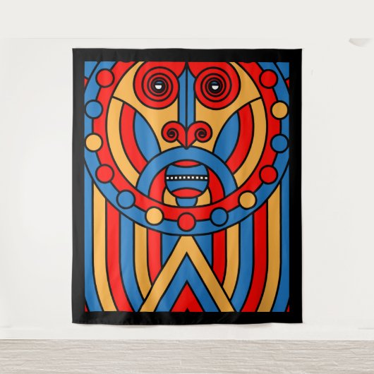 Afrikaanse stammenstrijder wandkleed (Voorkant)