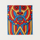 Afrikaanse stammenstrijder wandkleed (Voorkant)