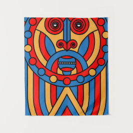 Afrikaanse stammenstrijder wandkleed