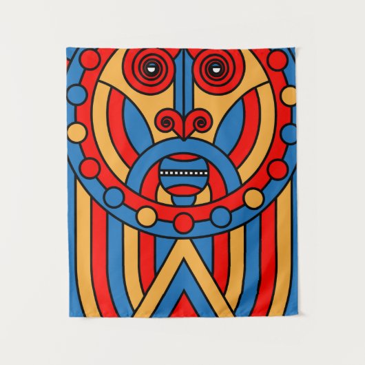 Afrikaanse stammenstrijder wandkleed (Voorkant)