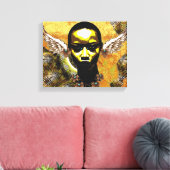 Afrikaanse stammenvrouw met engel-gespleten oren canvas afdruk (Insitu (Woonkamer))