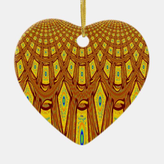 Afrikaanse stammotif keramisch ornament (Voorkant)