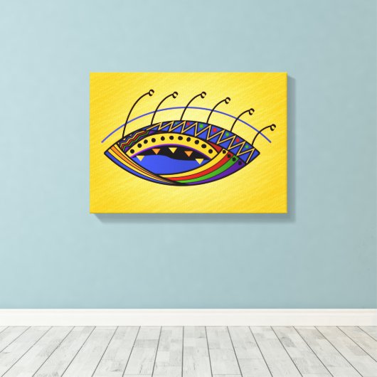 Afrikaanse stamogen canvas afdruk (Insitu (Houten vloer))