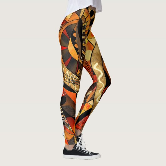afrikaanse stampatroon-Leggings Leggings (Rechts)