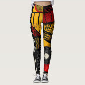 afrikaanse stampatroon-Leggings Leggings (Voorkant)