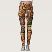 Afrikaanse stampatroonleggingen leggings (Voorkant)
