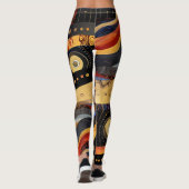 Afrikaanse stampatroonleggingen leggings (Achterkant)
