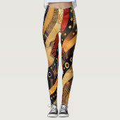 Afrikaanse stampatroonleggingen leggings (Voorkant)