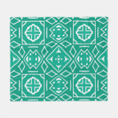 Afrikaanse stamprint Ikat patroon Fleece Deken (Voorkant (Horizontaal))