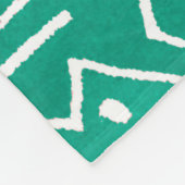 Afrikaanse stamprint Ikat patroon Fleece Deken (Hoek)