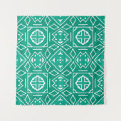 Afrikaanse stamprint Ikat patroon Wandkleed (Voorkant (horizontaal))