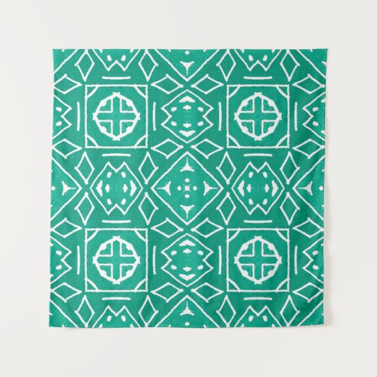 Afrikaanse stamprint Ikat patroon Wandkleed (Voorkant)