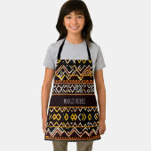 Afrikaanse stamrand geel isometrisch patroon schort (Insitu)