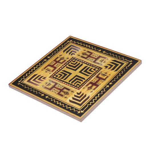 Afrikaanse stamwormen tegeltje (Zijkant)