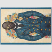 Afrikaanse Steampunk Mannelijke Blauwe Outfit P9 D Tissuepapier (Voorkant)