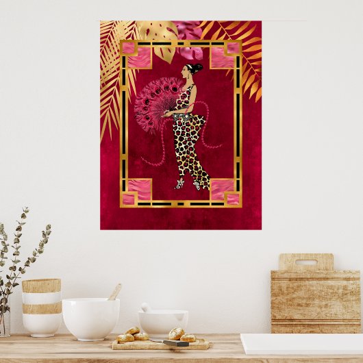 Afrikaanse stijl Art Deco Poster (Keuken)