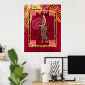 Afrikaanse stijl Art Deco Poster (Thuiskantoor)