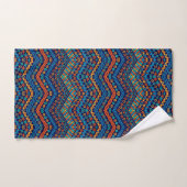 Afrikaanse stijl blauw en sinaasappel patroonmoder bad handdoek (Handdoek)