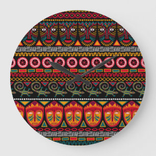 Afrikaanse stijl: decoratief patroongenot. grote klok
