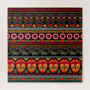 Afrikaanse stijl: decoratief patroongenot. legpuzzel