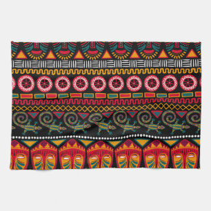 Afrikaanse stijl: decoratief patroongenot. theedoek