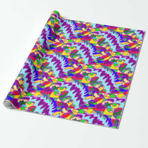 Afrikaanse stijl grote aboriginal kunst cadeaupapier
