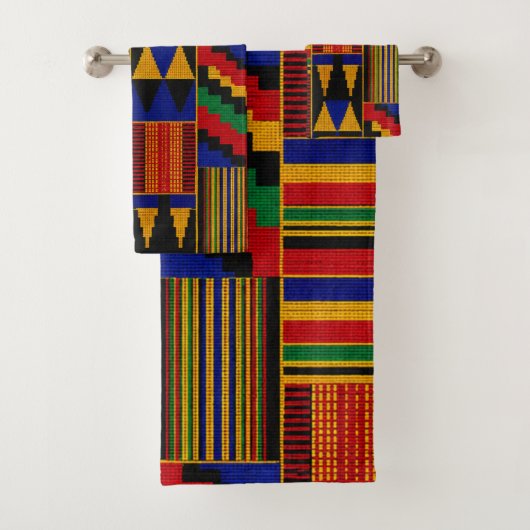 Afrikaanse stijl Kente stof Bad Handdoek (Insitu)