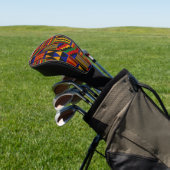 Afrikaanse stijl Kente stof Golfheadcover (Insitu)