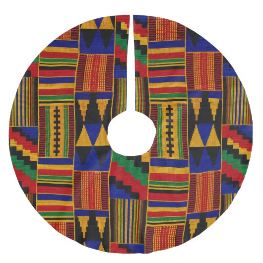 Afrikaanse stijl Kente stof Kerstboom Rok (Voorkant)