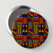 Afrikaanse stijl Kente stof Ronde Button 4,0 Cm (Voorkant /achterkant)