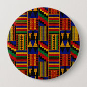 Afrikaanse stijl Kente stof Ronde Button 4,0 Cm (Voorkant)
