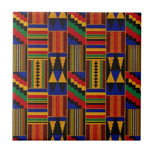 Afrikaanse stijl Kente stof Tegeltje (Voorkant)