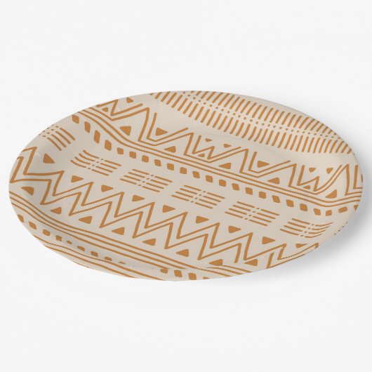 Afrikaanse stijlen patroon papieren bordje (Gekanteld)