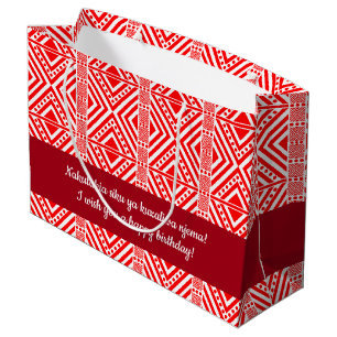 Afrikaanse stijlloos patroon. Rode kleur Groot Cadeauzakje