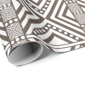 Afrikaanse stijlloos patroon. Witte kleur Cadeaupapier (Rol Hoek)