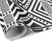 Afrikaanse stijlloos patroon. Zwarte kleur Cadeaupapier (Rol Hoek)