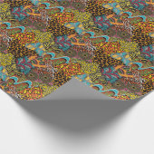 Afrikaanse stof: wilde dieren lappendeken. cadeaupapier (Hoek)