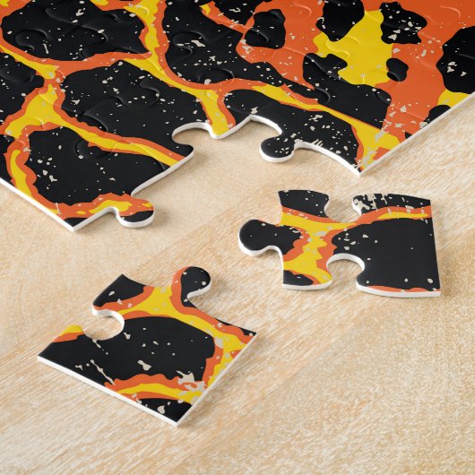 Afrikaanse stof: wilde dieren lappendeken. legpuzzel (Zijkant)