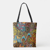 Afrikaanse stof: wilde dieren lappendeken. tote bag (Achterkant)