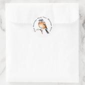 Afrikaanse Stonechat Ronde Sticker (Tas)