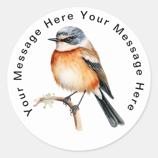 Afrikaanse Stonechat Ronde Sticker (Voorkant)