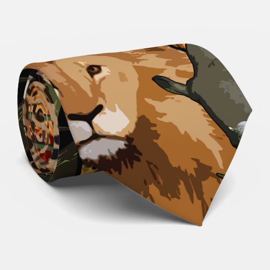 Afrikaanse Stropdas van wilde dieren (Opgerold)