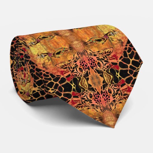 Afrikaanse Stropdas voor meisjes en Giraffes (Opgerold)