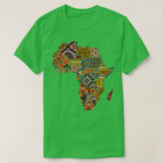 Afrikaanse structuurkaart t-shirt (Design voorkant)
