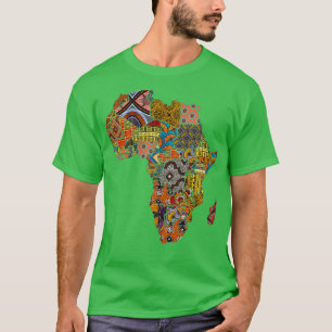 Afrikaanse structuurkaart t-shirt