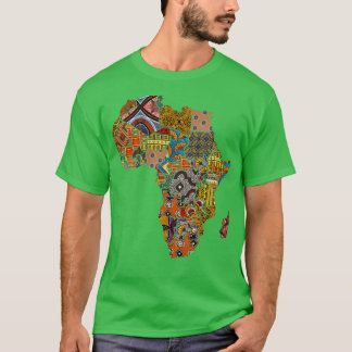 Afrikaanse structuurkaart t-shirt