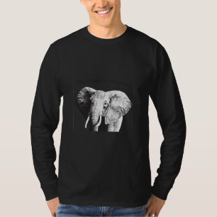 Afrikaanse Struik Elephant Tekening T-shirt