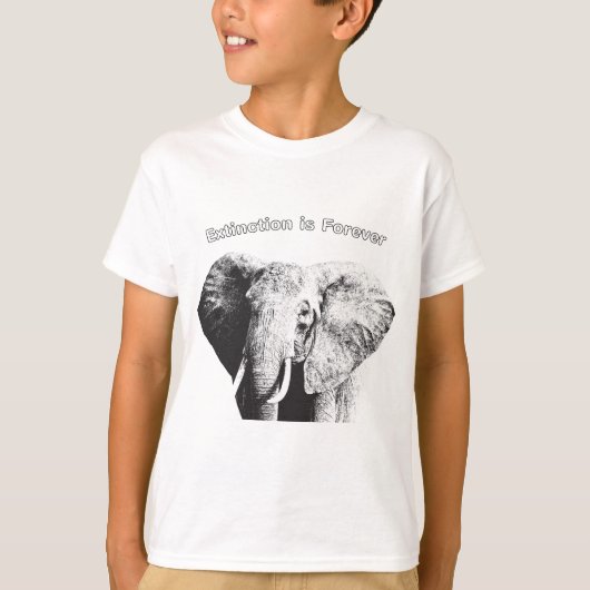 Afrikaanse Struik Elephant Tekening T-shirt (Voorkant)